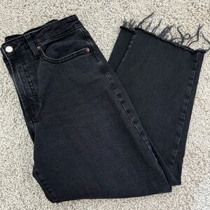 OLD NAVY HIGH RISE OG LOOSE JEANS (BLACK DENIM)